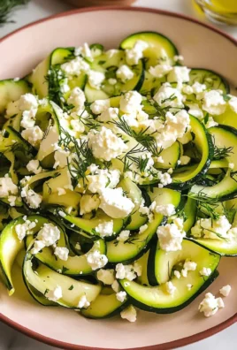 Italian Shaved Zucchini Salad with Feta