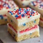Patriotic sugar cookie bars