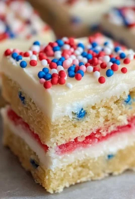 Patriotic sugar cookie bars