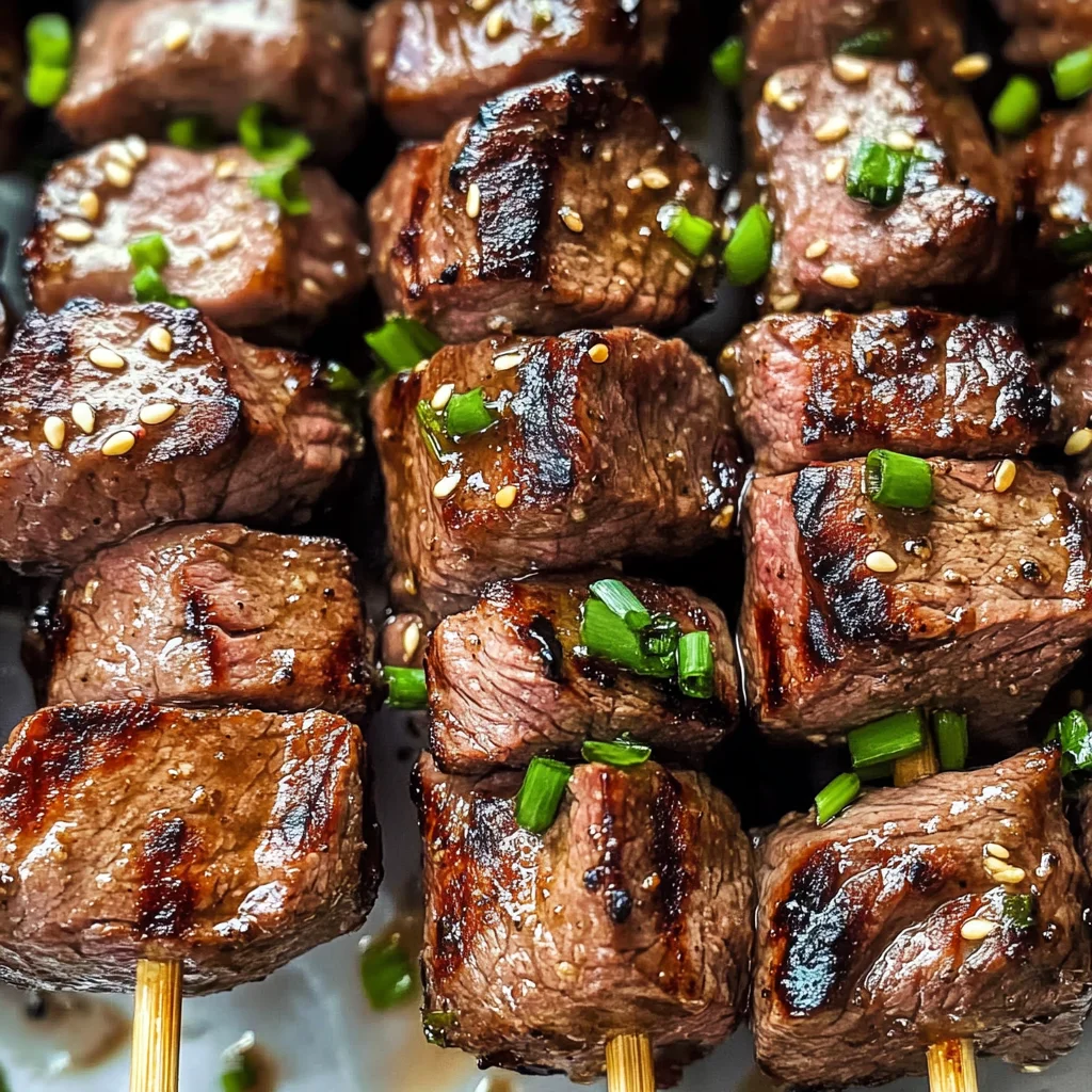 Sesame Ginger Steak Skewers